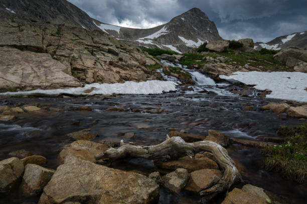 waterfall in colorado - long exposure imagens e fotografias de stock