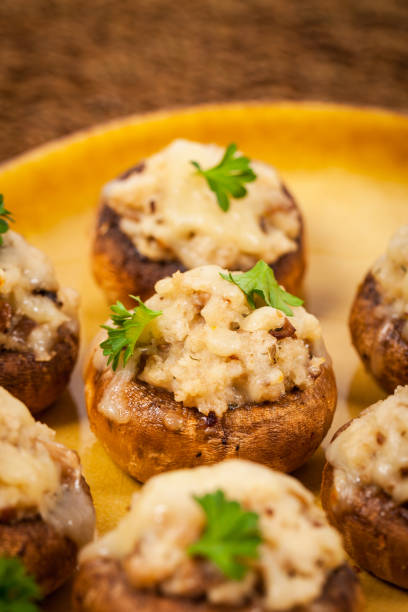 istock Stuffed Mushrooms with Breadcrumbs and Cheese 820116892