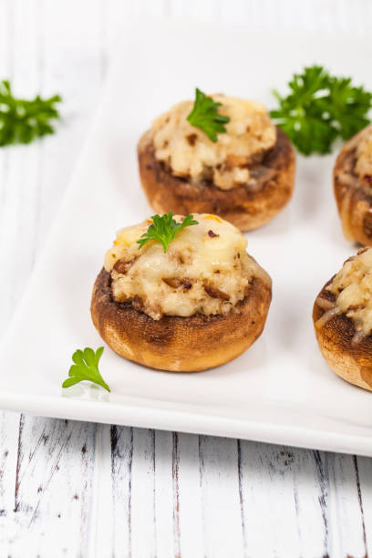 istock Stuffed Mushrooms with Breadcrumbs and Cheese 820128164