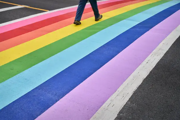 Photo of Gay Pride Rainbow Crosswalk