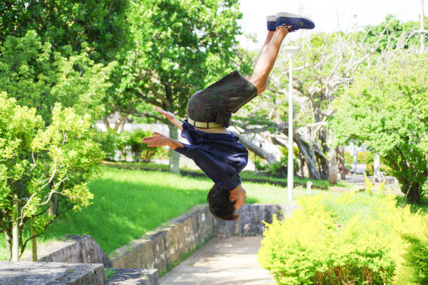 istock Young people enjoy the Parkour 820167830