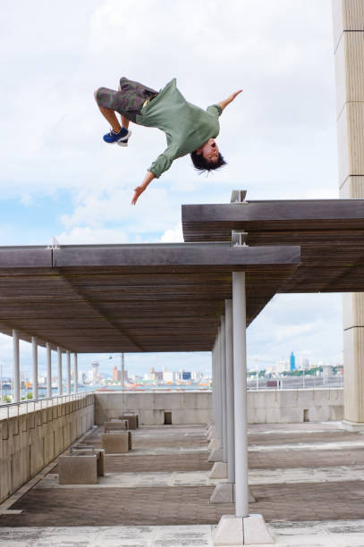 istock Young people enjoy the Parkour 820170588