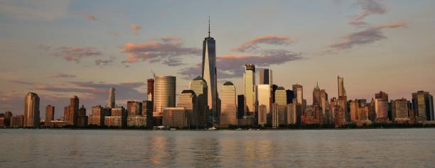 istock Skyline of Downtown Manhattan at Sunset 820212746
