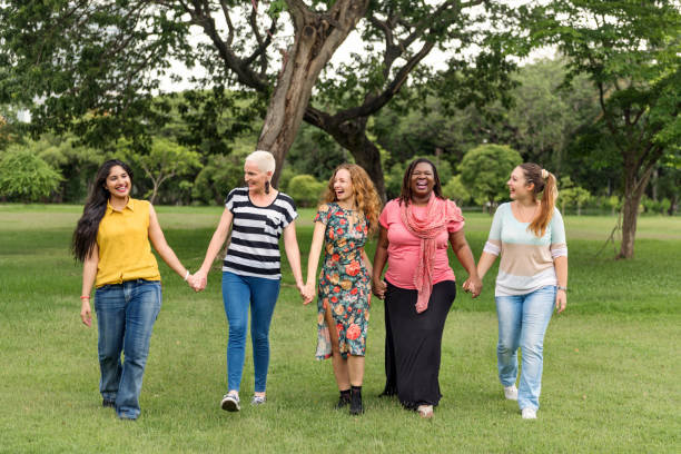 istock Group of Women Socialize Teamwork Happiness Concept 820216542