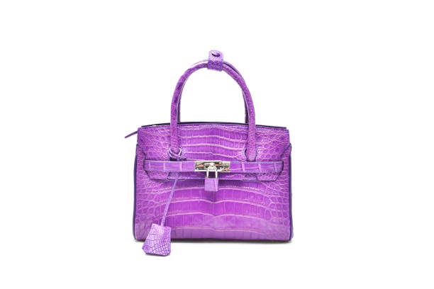istock Purple genuine crocodile bag leather 820224882