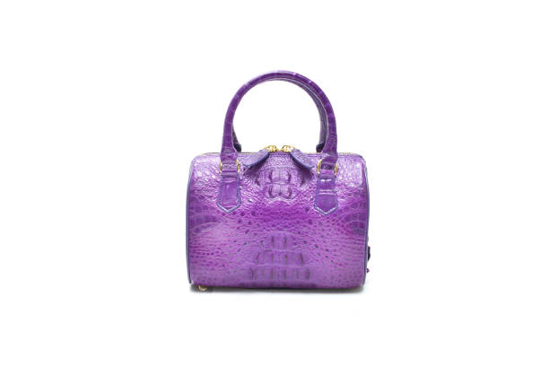istock Purple genuine crocodile bag leather 820225066