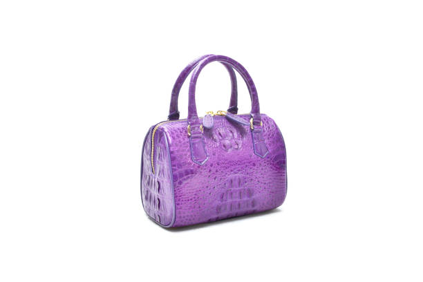 istock Purple genuine crocodile bag leather 820225120