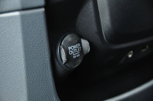 istock 12V power outlet socket in a car 820266194