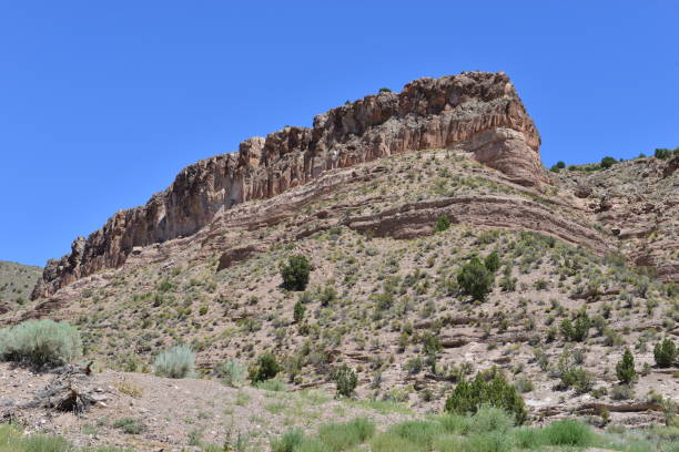 istock Rocky desert landscape on a hot summers day in Nevada. 820272022