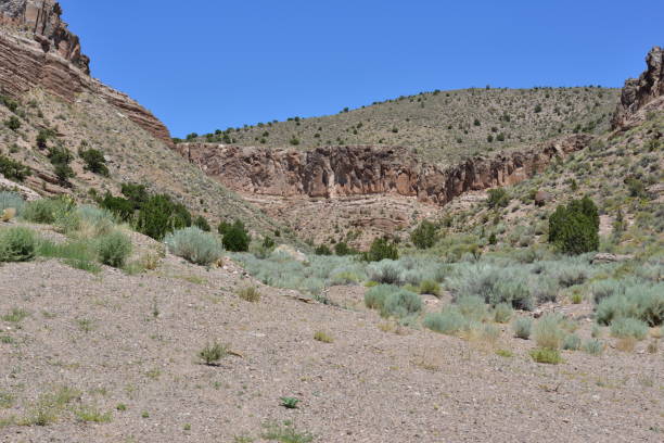 istock Rocky desert landscape on a hot summers day in Nevada. 820272352