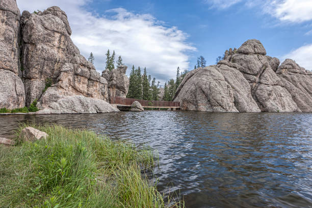 istock Foot bridge at Sylvan Lake 820293134