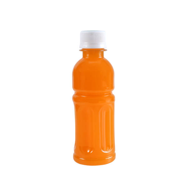 istock Orange Juice in a Bottle Isolated on White 820296006