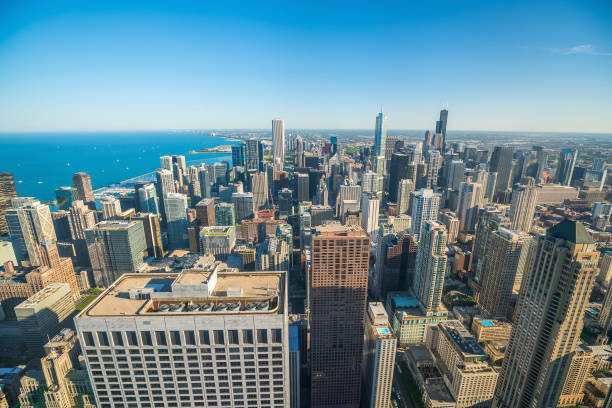 istock View of downtown Chicago from above 820299154