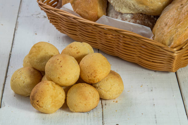 istock Baskets of breads in table wood 820305008