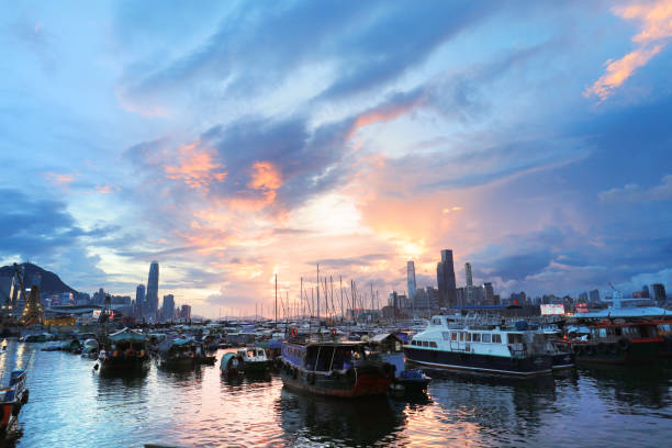 istock the twilight  sky at CWB typhoon Shelter 820308334