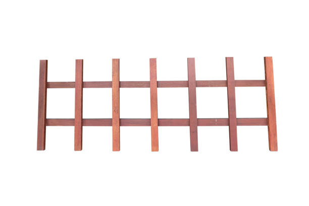 istock Wooden fence isolated on white Clipping path 820308632
