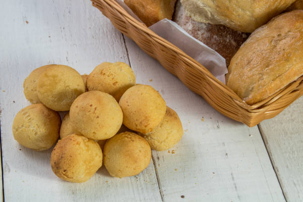 istock Baskets of breads in table wood 820311530