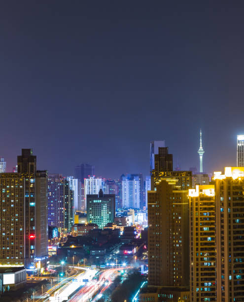 istock panoramic view of cityscape,midtown skyline at night 820311886