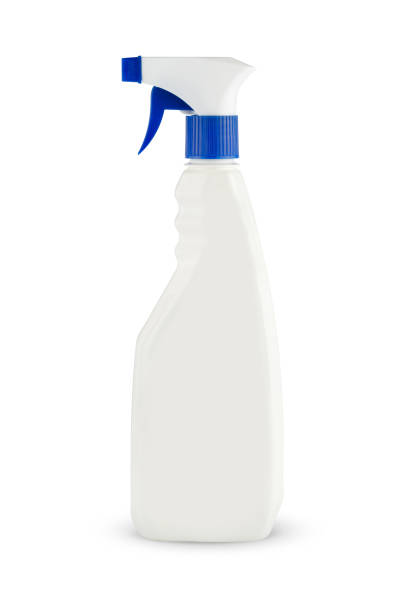 istock White plastic bottle of cleaning product. Isolated on white background with clipping path. Package. Mockup. White blank plastic spray detergent bottle isolated on background. 820314266