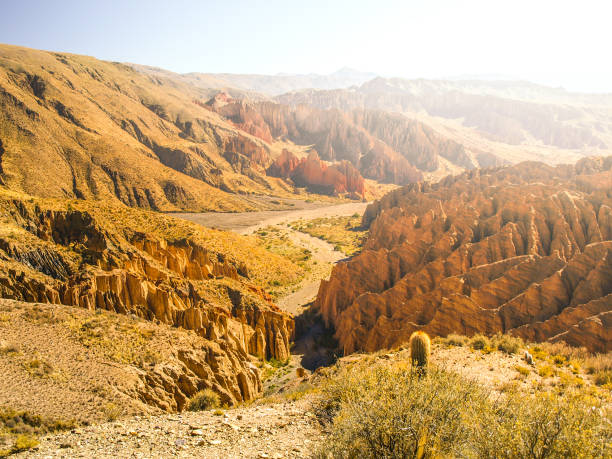 istock Landscape around Quebrada de Palala Valley with eroded spiky rock formations, El Sillar pass near Tupiza, Bolivia, South America 820341826