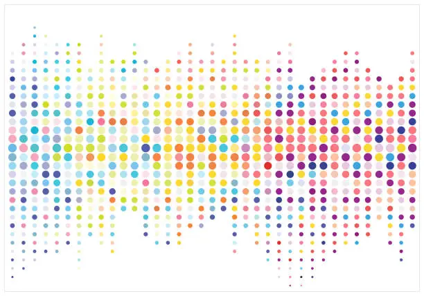 Vector illustration of Abstract colorful halftone texture dots pattern. vector