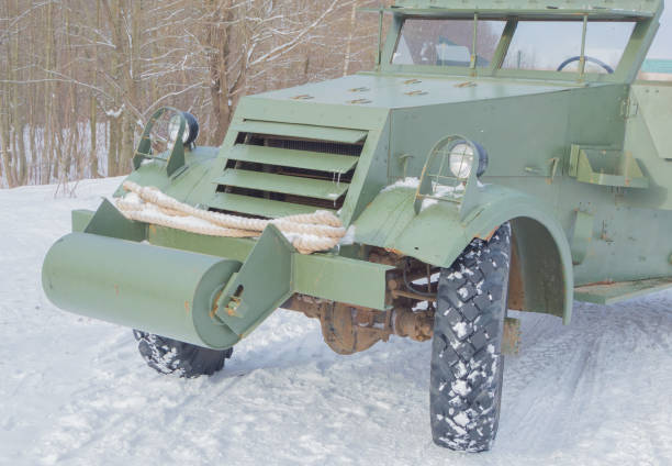 istock bulletproof American car in the winter 820351652