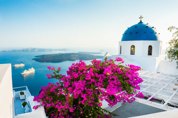 istock White architecture on Santorini island, Greece. 820365488