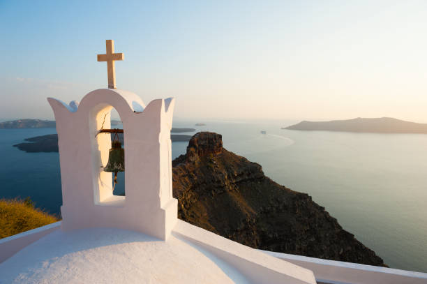 istock Beautiful sunset on Santorini island, Greece. 820365502
