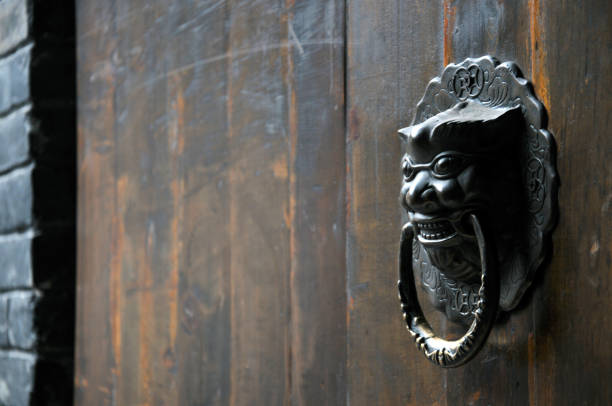 istock Asian Lion Door Knocker 820366222
