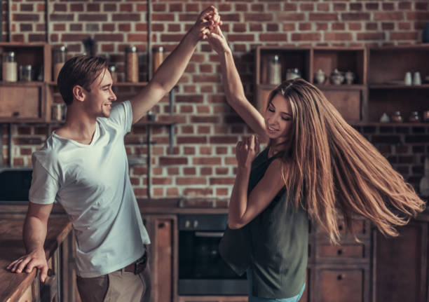istock Loving couple at home 820387712