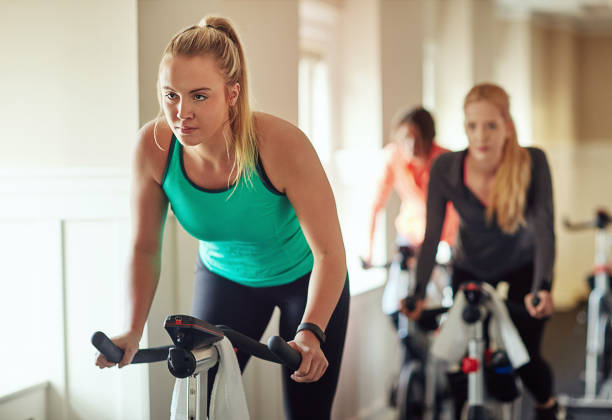istock Blasting calories on a bike 820404066