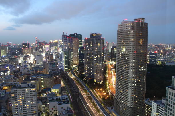 istock Tokyo city Scenery with buildings 820426802