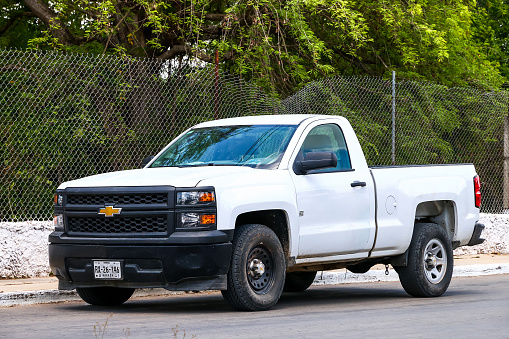 CAMPECHE, MEXICO - MAY 20, 2017: Pickup truck Chevrolet Cheyenne in the city street.