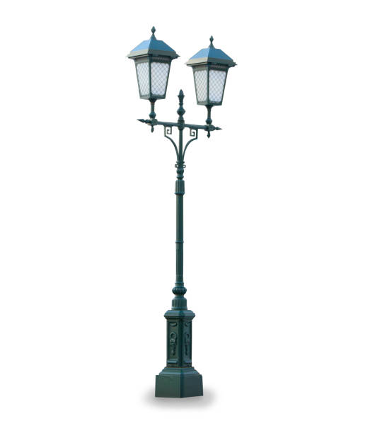 istock Old vintage stret lamp isolated over white 820472948