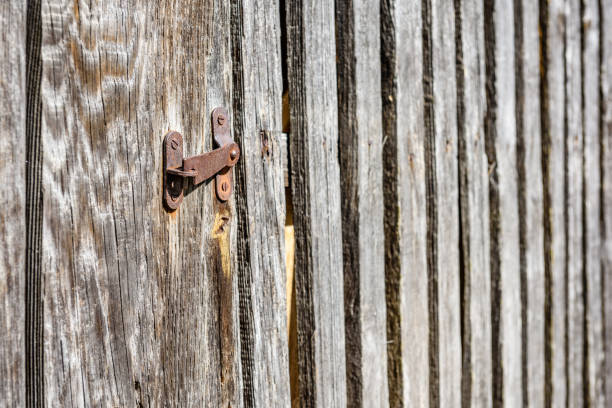 istock wooden plank with splinters and cracks 820486814