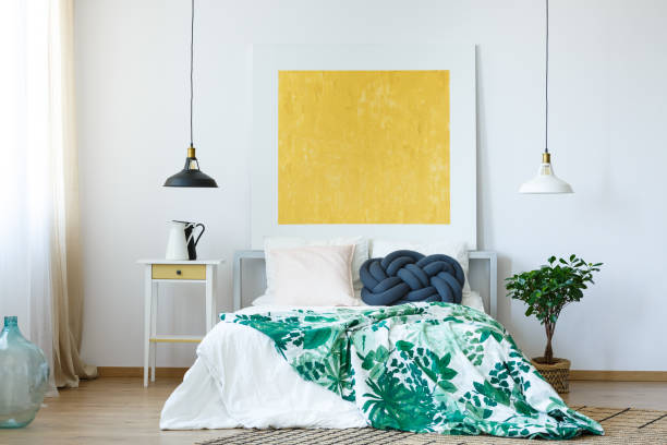 istock Yellow painting in bedroom 820491520