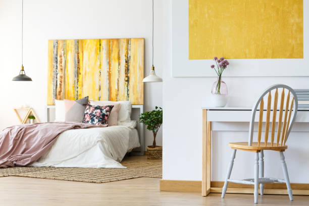 istock Warm, stylish bedroom 820491692