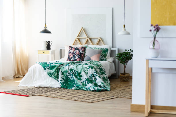 istock Stylish bedding and modern furniture 820491710