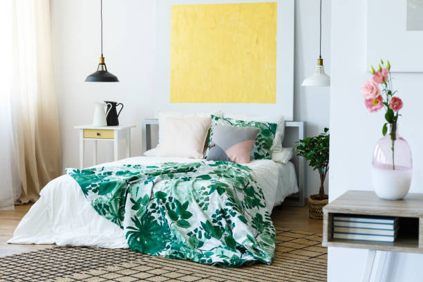 istock Abstract painting above the bed 820491714