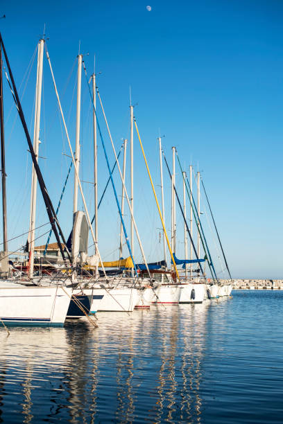 istock Golden hour on the port 820492266