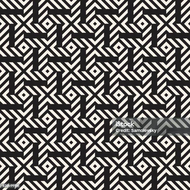 Crosshatch Vector Seamless Geometric Pattern Crossed Graphic Rectangles ...