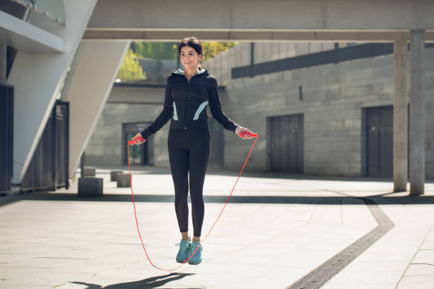 istock Young woman active exercise workout on street outdoor 820499520
