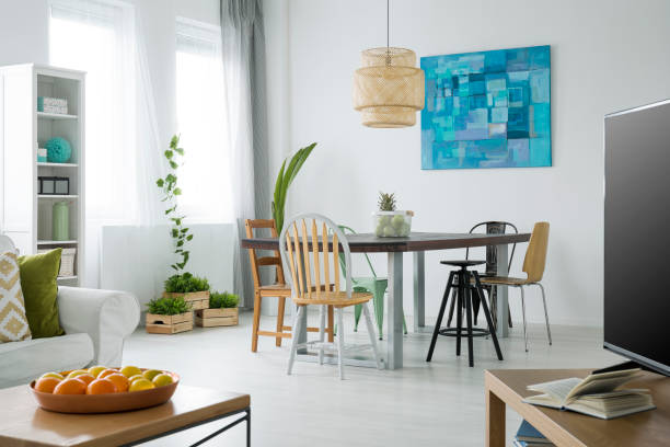 istock White apartment with green plants 820551698