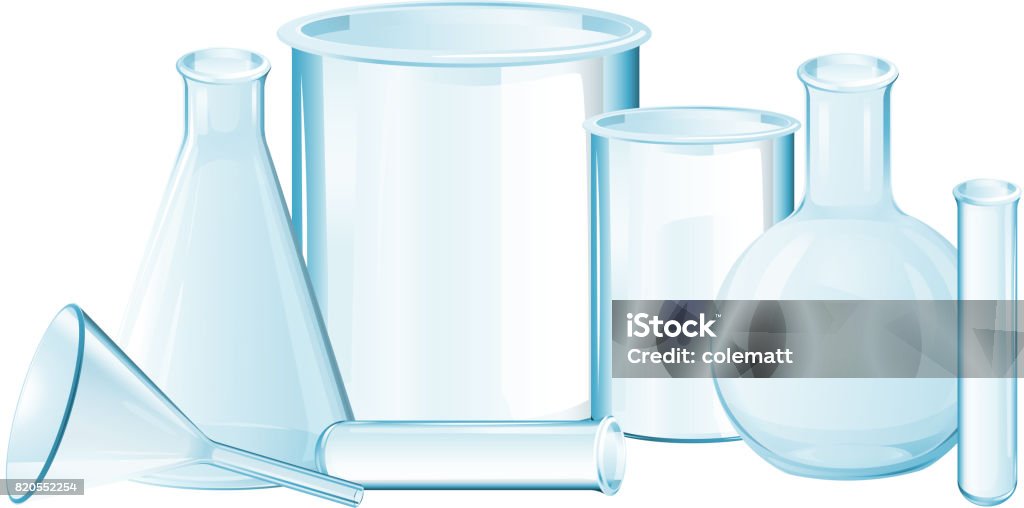 Simple Science Beackers Different Types Of Science Beakers Stock Illustration - Download Image ...