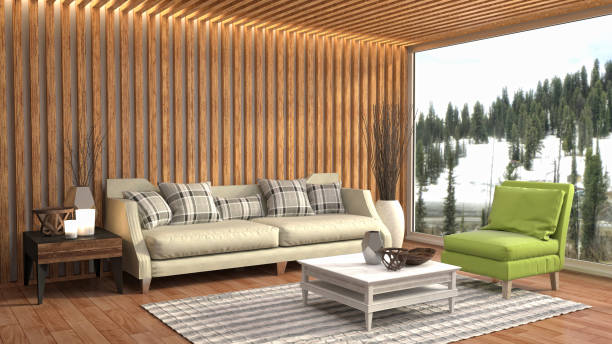 istock Interior living room. 3d illustration 820556854
