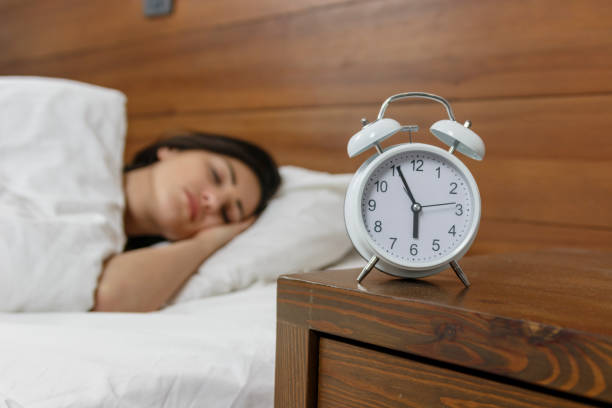 istock Beautiful woman sleeps in bed 820561708