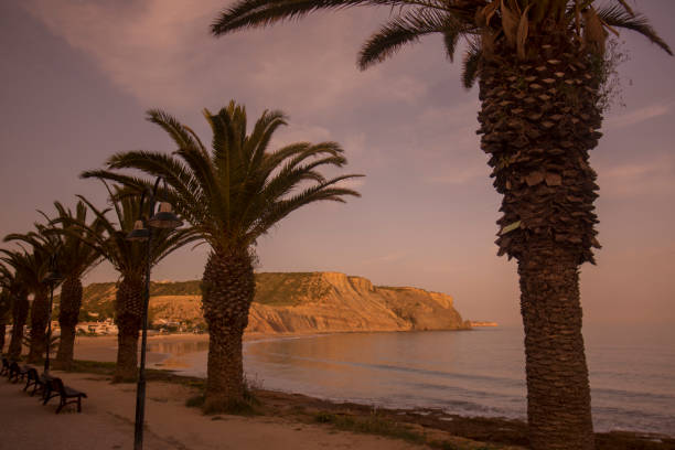 the beach at the village of Luz at the Algarve of Portugal in Europe.