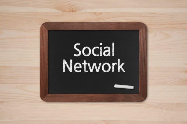 istock Social Network - Business Chalkboard Background 820577666