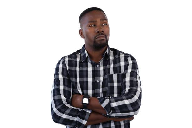 istock Man standing with arms crossed 820588114