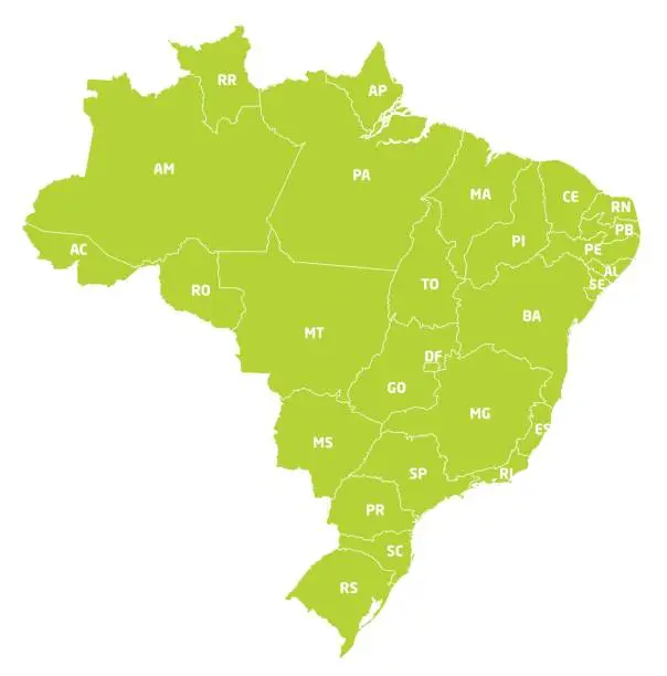 Vector illustration of Brazil Political